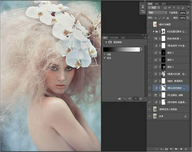 Photoshop(PS)把灰蒙模特头像照片调成梦幻色彩效果实例教程