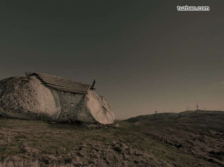 PhotoShop(PS)设计一幅具有超现实感的石屋风景照片实例教程