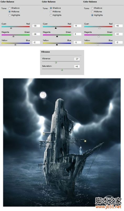 Photoshop合成死海幽灵鬼船