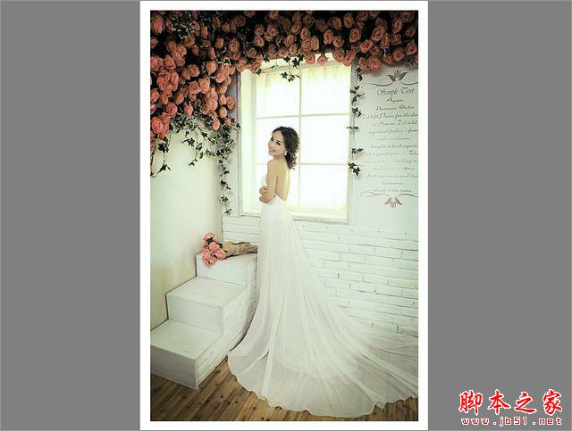 Photoshop为室内婚纱图片打造出素雅清新色调