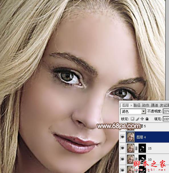 photoshop利用高斯模糊滤镜将满脸雀斑人物光滑磨皮教程