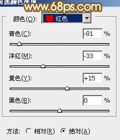 Photoshop将树林情侣图片增加上柔和秋季粉黄色