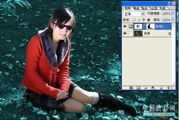 PhotoShop将美女图片添加上梦幻炫酷蓝光效果