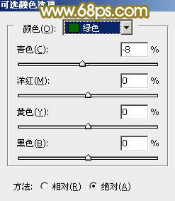 Photoshop将树林人物图片调制出朦胧的淡黄色效果