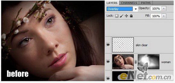 PhotoShop将美女照片制作出梦幻荧光画面效果