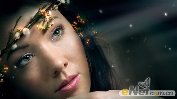 PhotoShop将美女照片制作出梦幻荧光画面效果