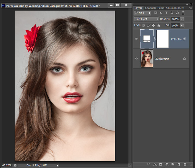 PhotoShop CS6 将给美女图片打造出瓷器般的皮肤美白教程