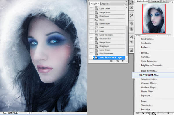 Photoshop将人像图片打造出完美的冬日彩妆效果