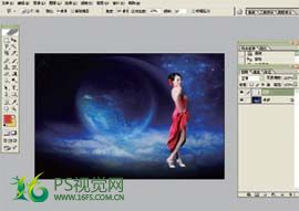 photoshop合成制作出唯美的中国风飘逸的美女图片