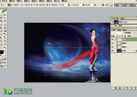 photoshop合成制作出唯美的中国风飘逸的美女图片