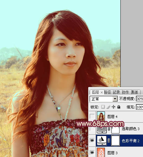 Photoshop将逆光美女图片增加柔和的橙黄色效果
