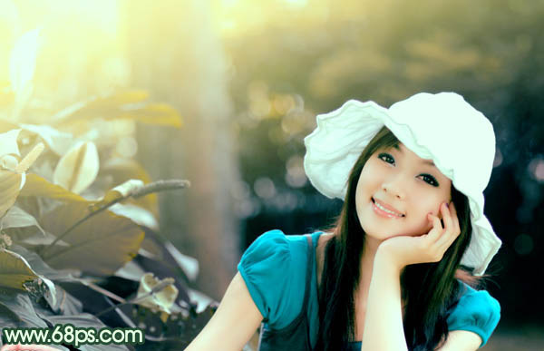 Photoshop将美女图片打造出柔美的韩系青黄色