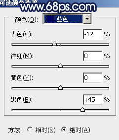 Photoshop为外景婚片打造出梦幻的蓝青色效果