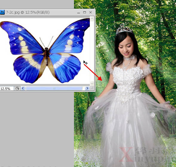 Photoshop制作唯美的粉红色蝴蝶仙子效果教程