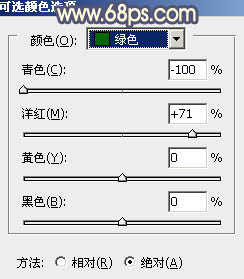 Photoshop为绿色外景人物图片增加朦胧的淡黄色效果