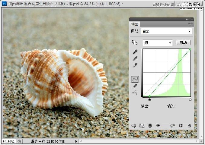 Photoshop制作出低调的沙滩海螺图片的写意效果教程
