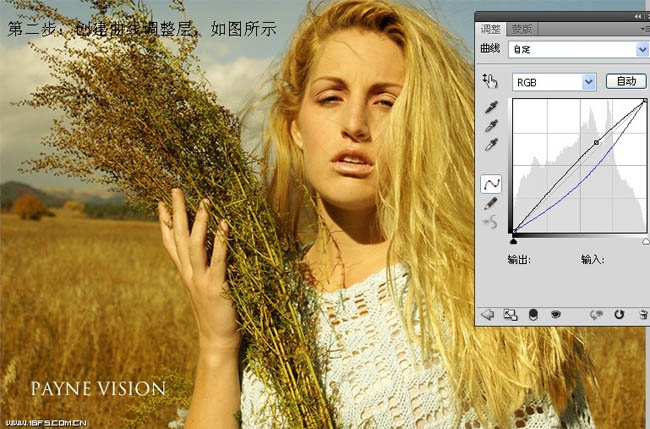 Photoshop将旷野人物图片调成流行的欧美淡黄色