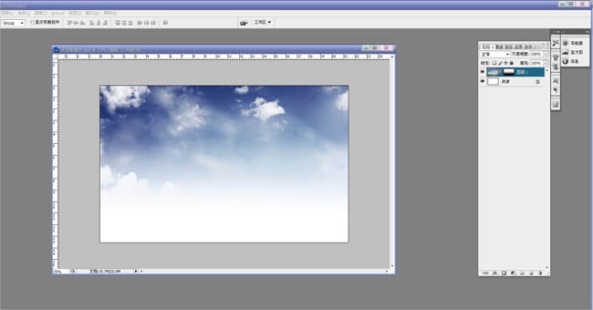 Photoshop将人物图片打造出创意的飘逸感觉的云彩背景效果