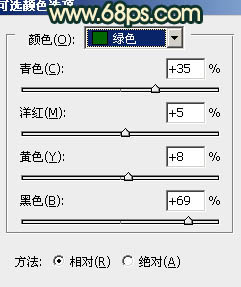 Photoshop将草地人物图片调制出柔美的棕绿色效果