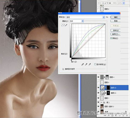 Photoshop将给模特头像制作出精确美化及增强质感效果