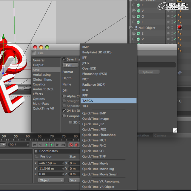 Photoshop和Cinem 4d将打造出漂亮红色的立体LOVE文字效果