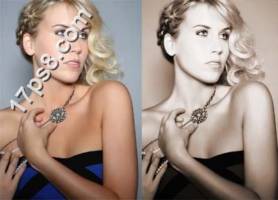 用photoshopCS5将美女图片调制出高光深褐色皮肤效果