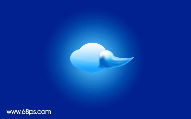 Photoshop将制作出一个漂亮的蓝色立体水晶祥云效果