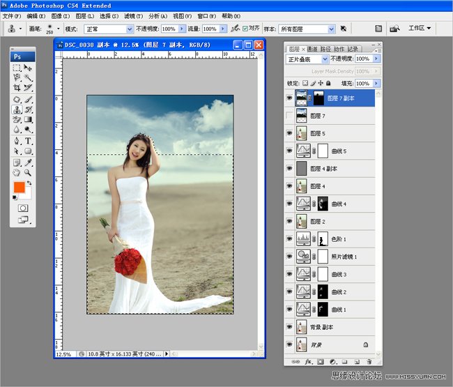Photoshop将泛白的外景图片专业美化成暖色效果