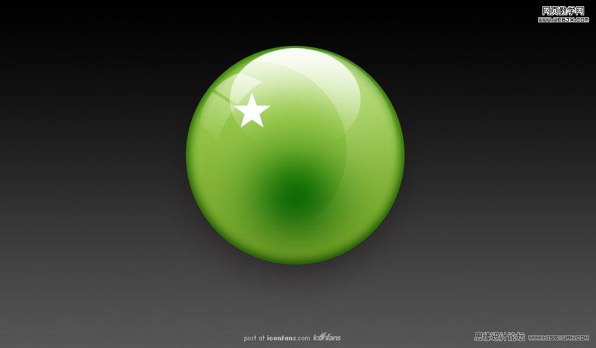 Photoshop将设计出非常抢眼的绿色水晶球效果教程