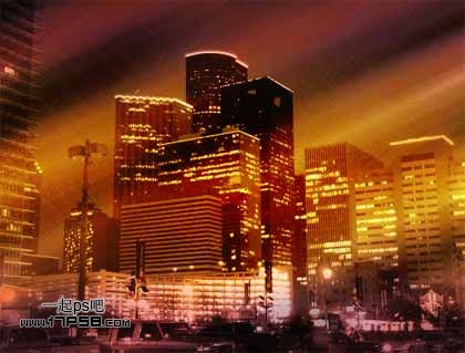 Photoshop中增强城市夜景图片的对比和梦幻度