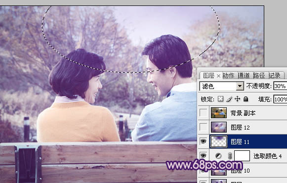 Photoshop将外景图片调成柔和的蓝调日韩色