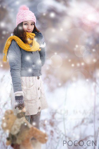 Photoshop快速为雪景图片加上梦幻的装饰元素