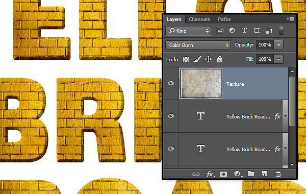 Photoshop设计制作藤蔓中露出的金色墙壁字