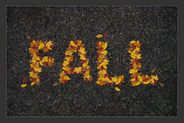 Photoshop设计制作非常有趣的秋季树叶字