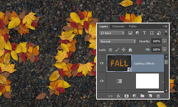 Photoshop设计制作非常有趣的秋季树叶字
