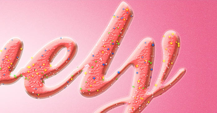 Photoshop制作粉色饼干艺术字教程