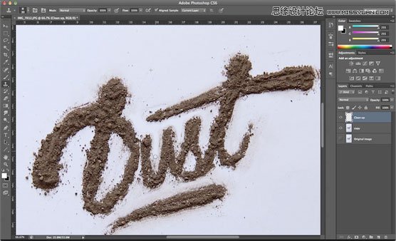 Photoshop创建原汁原味的泥土字体