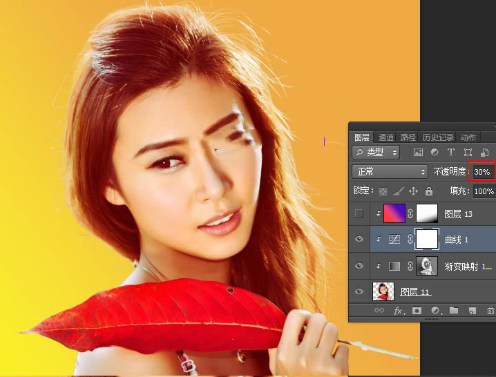 Photoshop给美女人像添加绚丽的彩色半调网纹效果教程