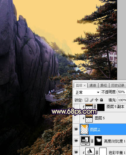 Photoshop使用渲染工具将风景图片增加大气的霞光色