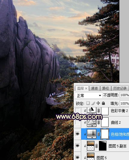 Photoshop使用渲染工具将风景图片增加大气的霞光色