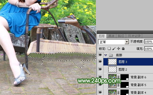 Photoshop快速去掉人物前面碍眼的椅子实例教程