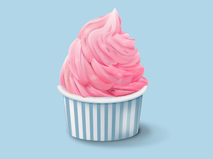 Photoshop制作一个美味的粉色冰淇淋图标教程