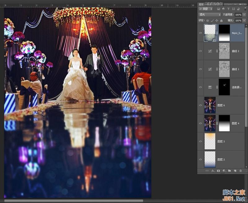 Photoshop详细解析室内婚片婚宴的整体色彩处理教程