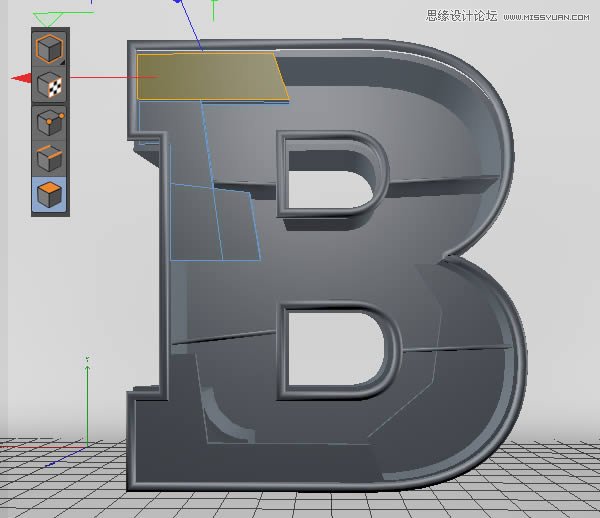 Photoshop结合C4D制作三维立体艺术字母B