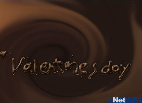 Photoshop设计制作逼真浓情浪漫的巧克力字