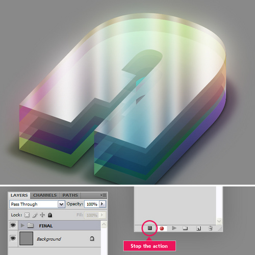 Photoshop设计制作七彩缤纷多层水晶立体字教程