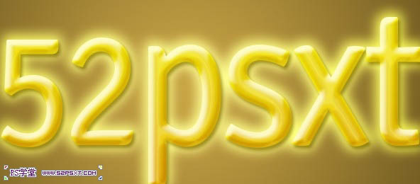 Photoshop设计制作出光滑的水晶金色发光字