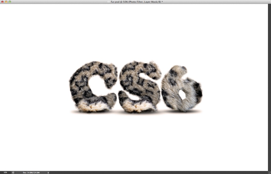PhotoShop CS6设计制作逼真豹纹立体文字特效教程