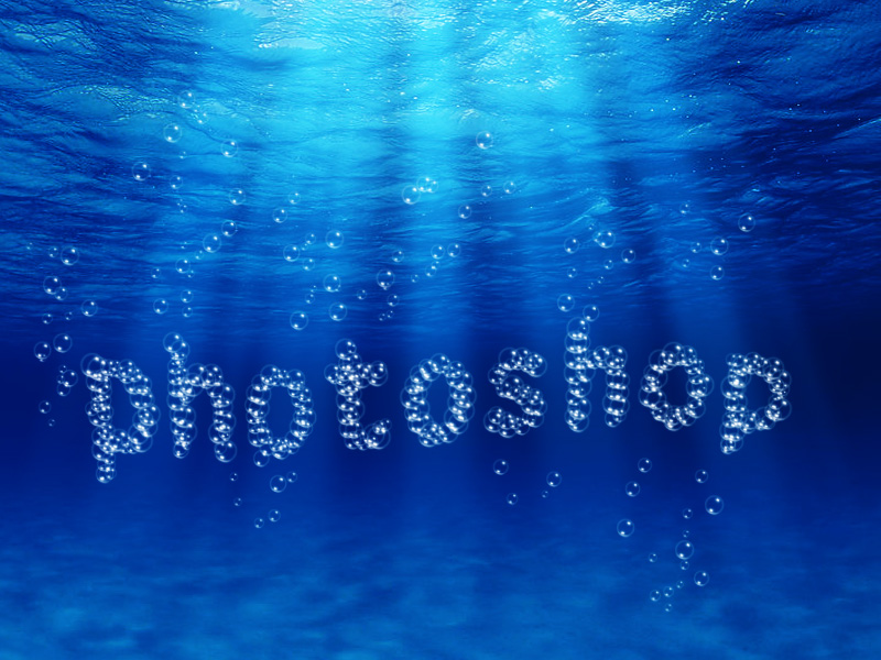 PhotoShop设计制作出水底透明气泡文字效果教程