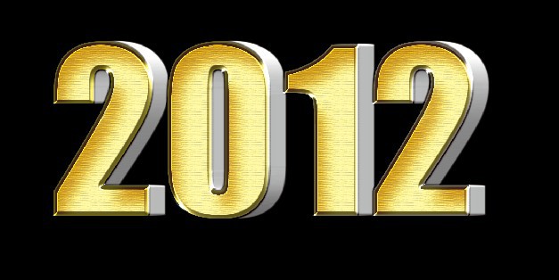 Photoshop将2012打造出漂亮的金色纹理立体字